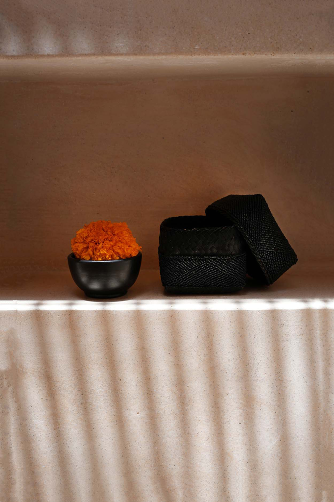 Le panier perlé - Noir - M