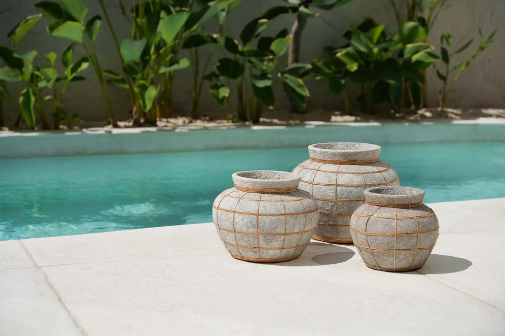 Le vase ventre - Béton naturel - M