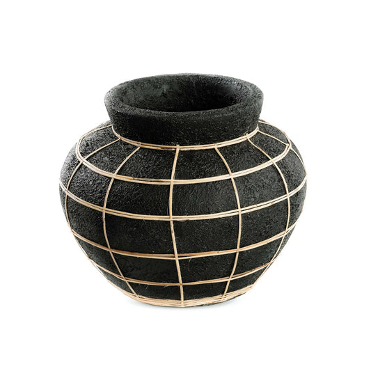 Le vase Belly - Noir Naturel - M