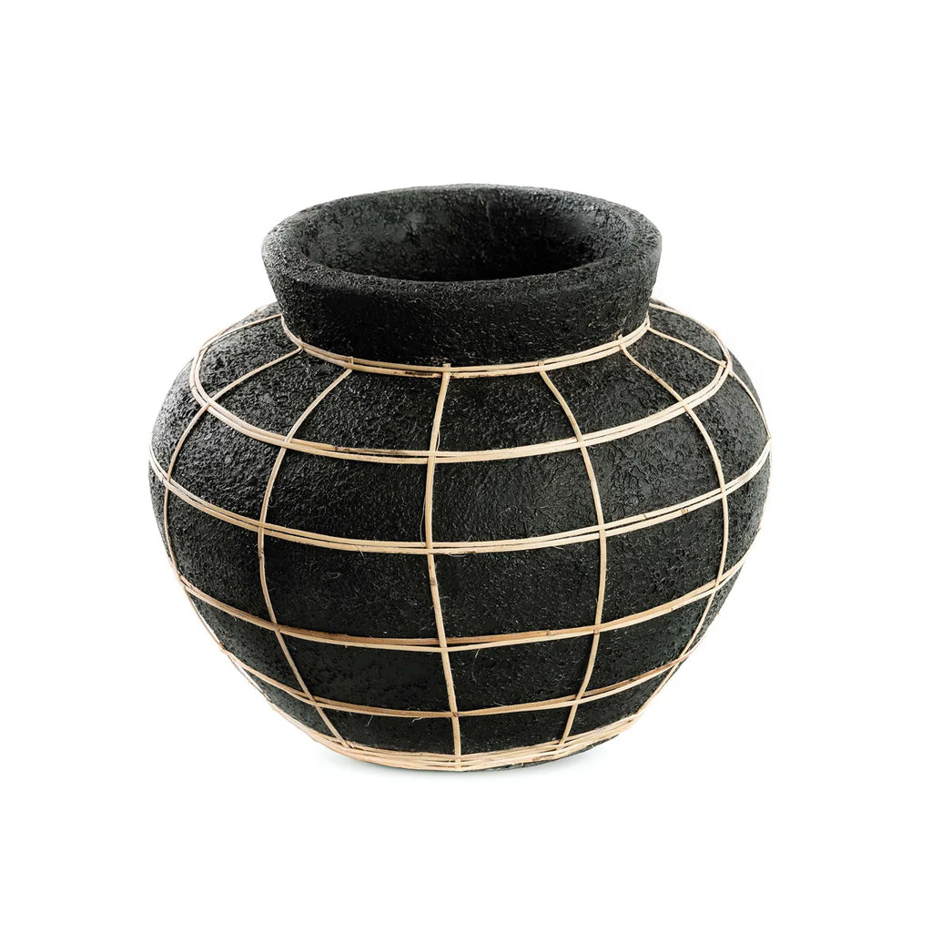 Le vase Belly - Noir Naturel - M