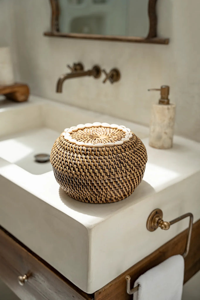 Le panier Peek-a-Boo colonial - Marron naturel - S