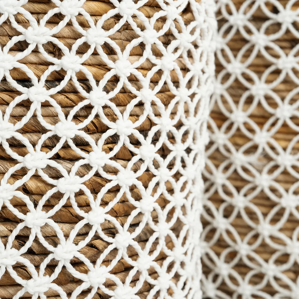 Le panier en macramé croisé - petit
