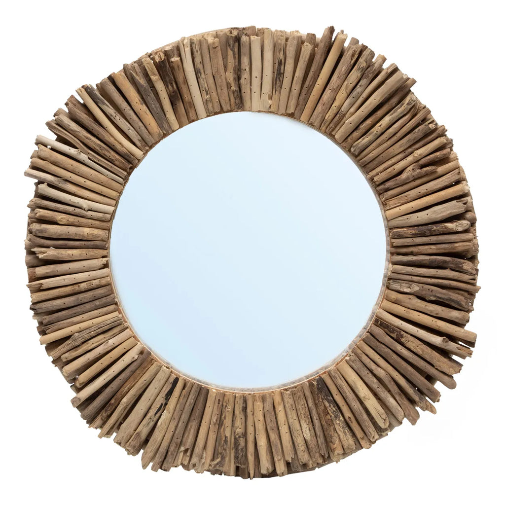 De Driftwood Halo Mirror - Naturel - M