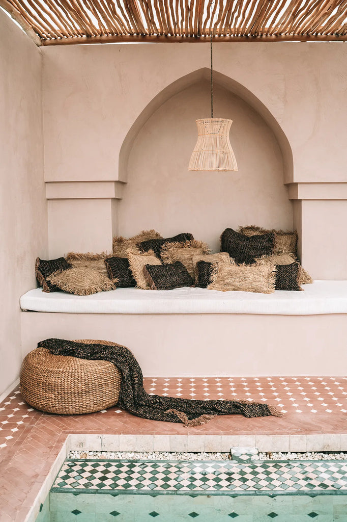 Le pouf en jacinthe d'eau - Naturel - M