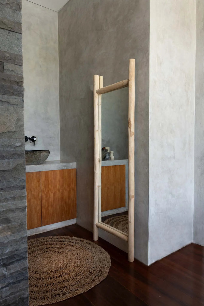 Le miroir de la salle d'essayage de l'île - Naturel