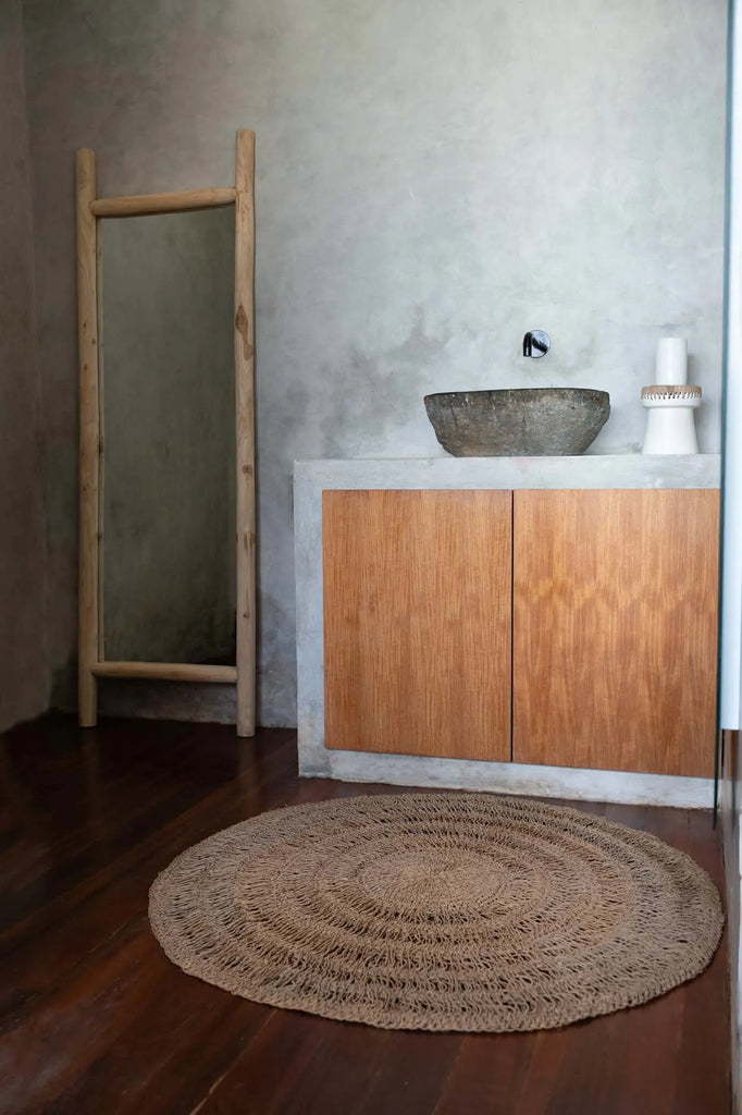 Le miroir de la salle d'essayage de l'île - Naturel