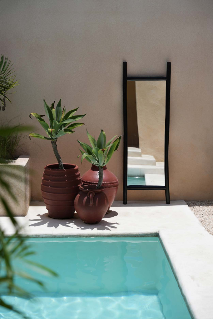 Le miroir de la salle d'essayage de l'île - Noir