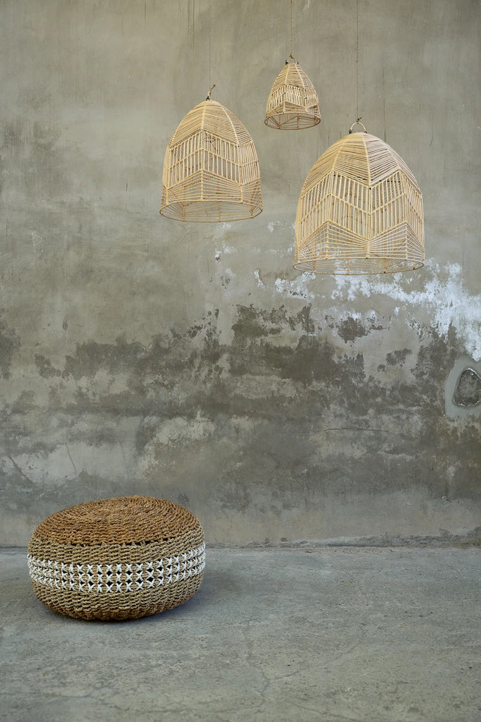 Le pouf en macramé