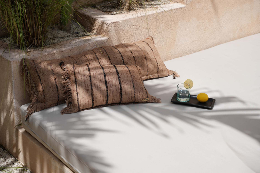 La housse de coussin Oh My Gee - Beige Noir - 30x50