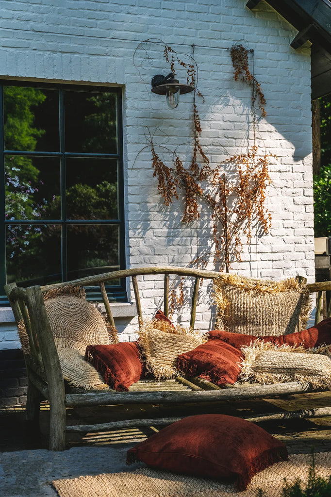 Housse de coussin Oh My Gee - Velours Bordeaux - 60x60