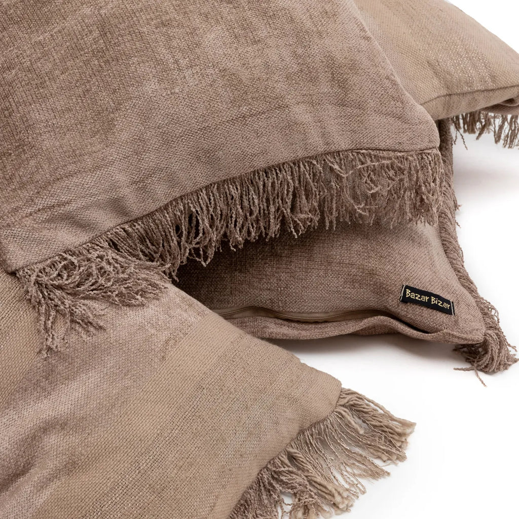 Housse de coussin Oh My Gee - Velours béton - 40x40