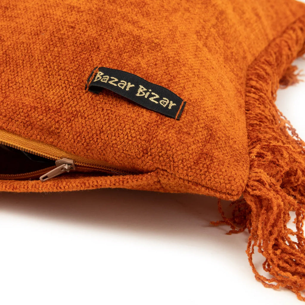 Housse de coussin Oh My Gee - Velours rouille - 40x40