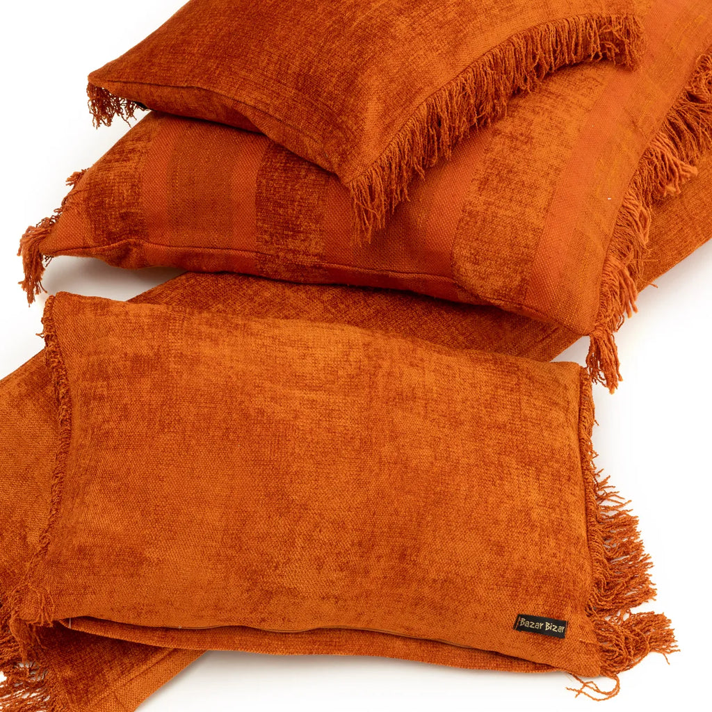 Housse de coussin Oh My Gee - Velours rouille - 40x40