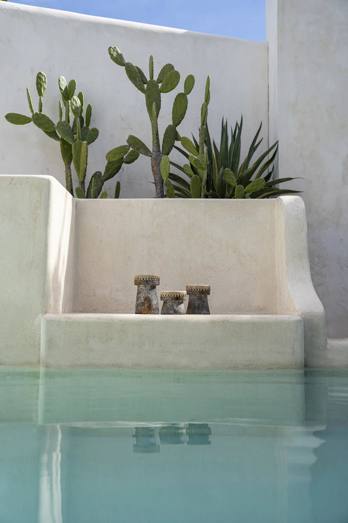 Le joli porte-bougie - Gris antique - M