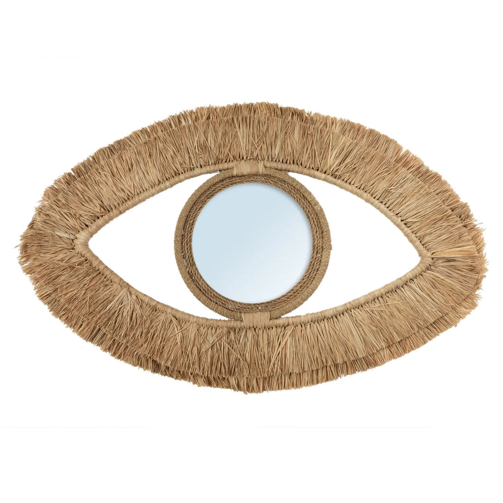 Le miroir Raffia Eye - Naturel - M