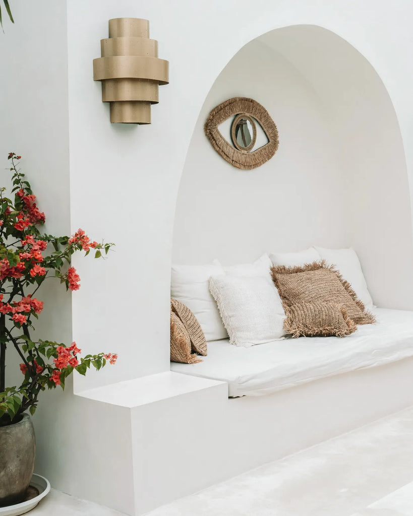 Le miroir Raffia Eye - Naturel - M