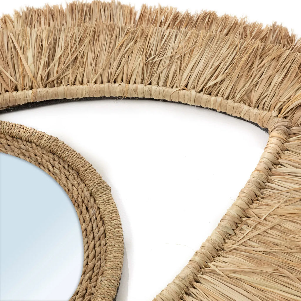 Le miroir Raffia Eye - Naturel - M