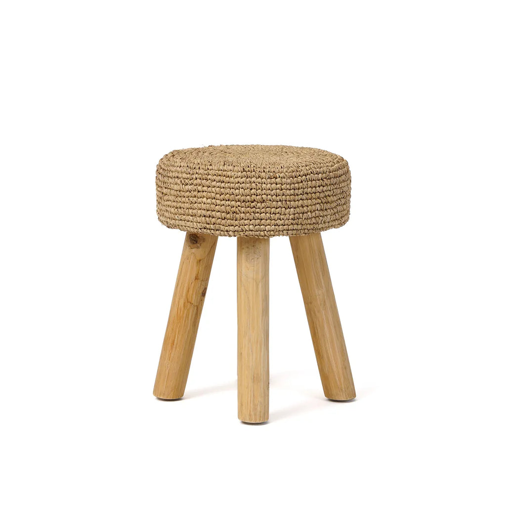 Le tabouret en raphia - Naturel