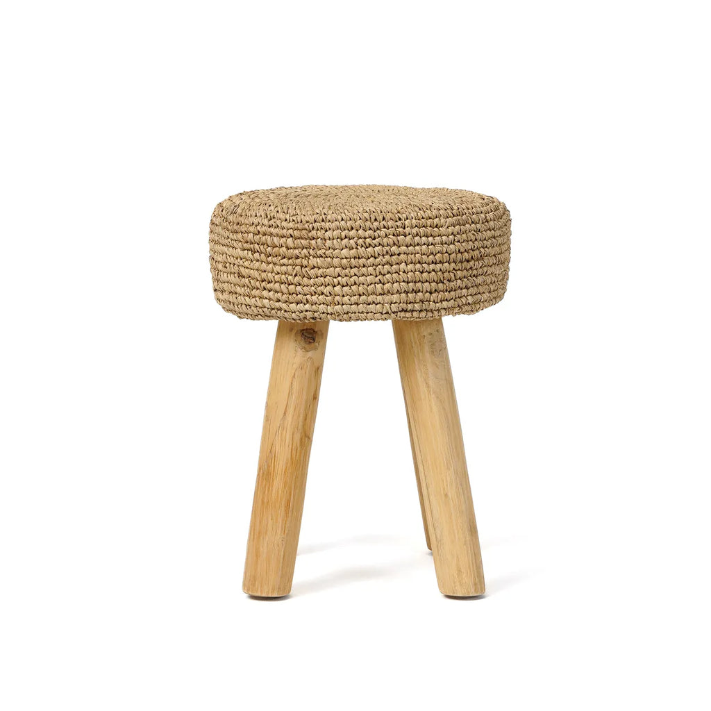 Le tabouret en raphia - Naturel