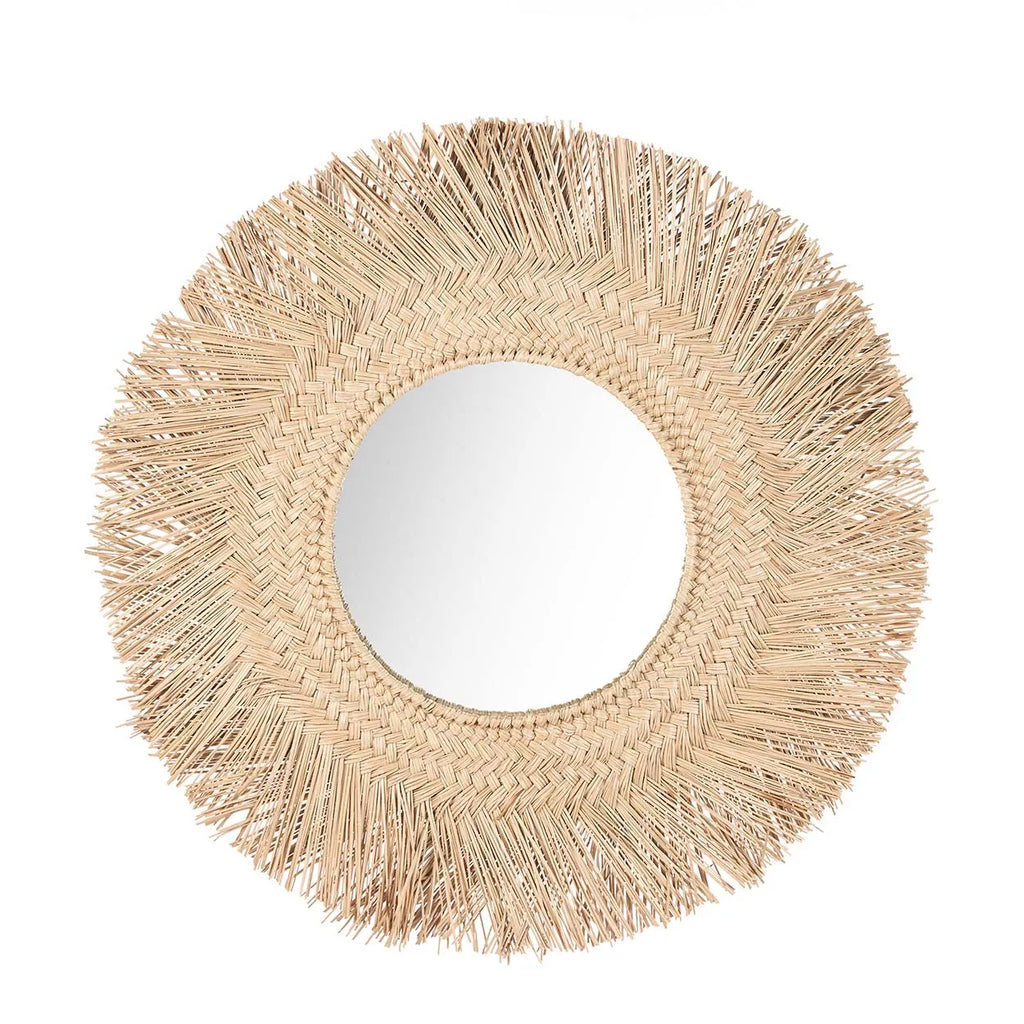 Miroir en rotin - Naturel - M