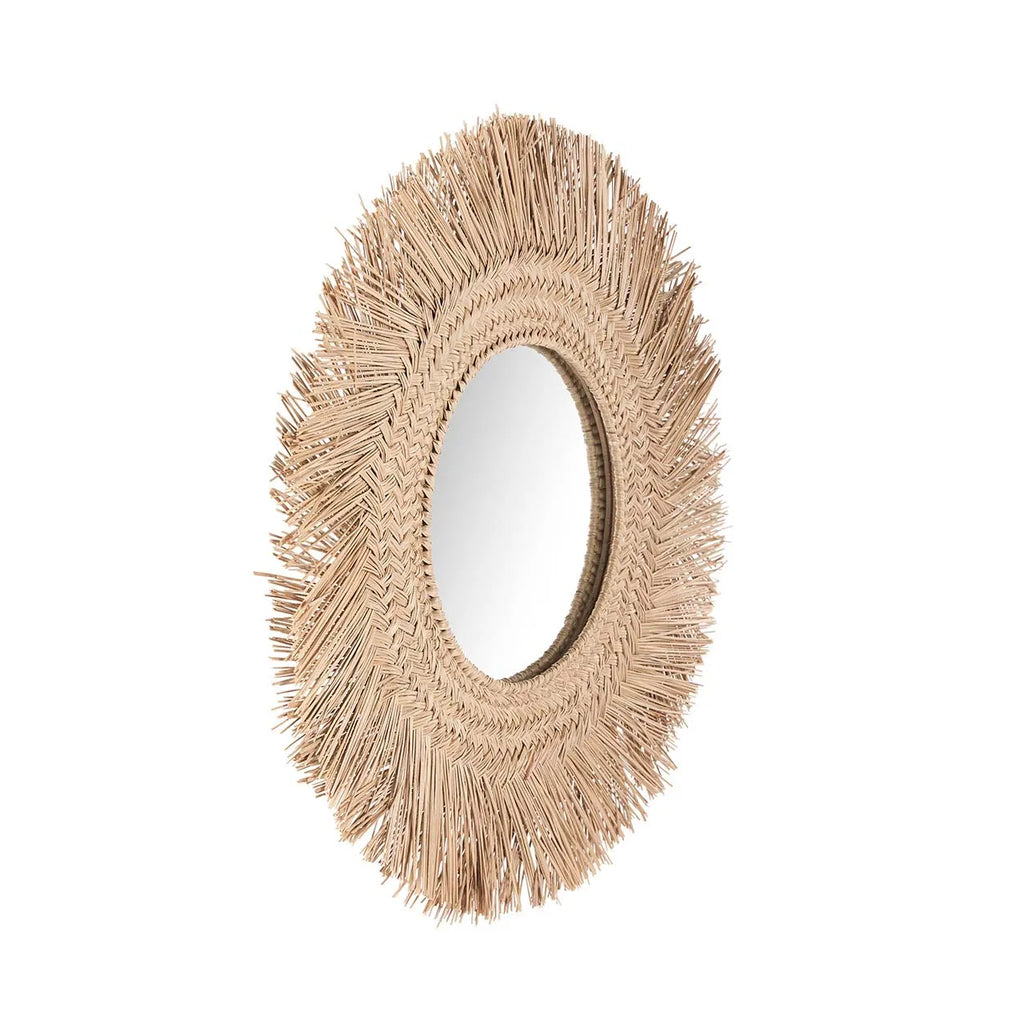 Miroir en rotin - Naturel - M