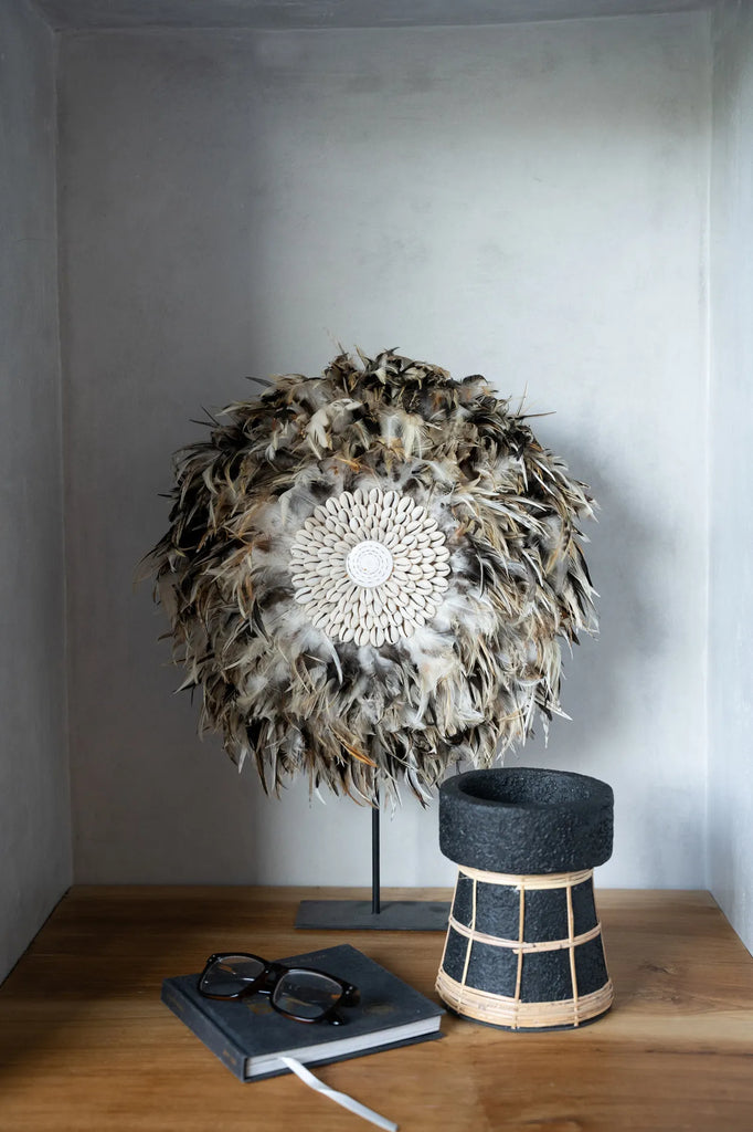 Le Porte-Bougie Serein - Noir Naturel - M