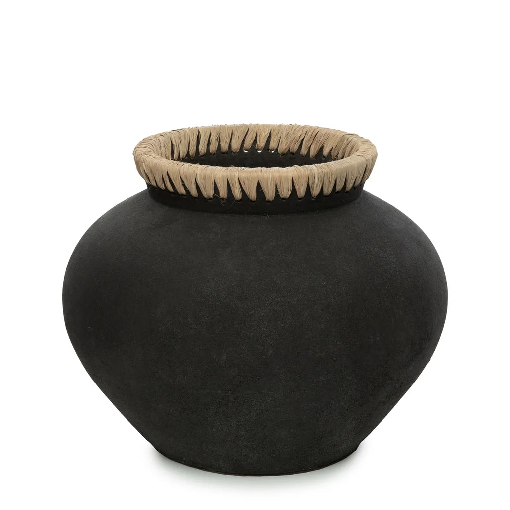 Le vase Styly - Noir Naturel - L