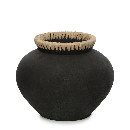 Le vase Styly - Noir Naturel - L