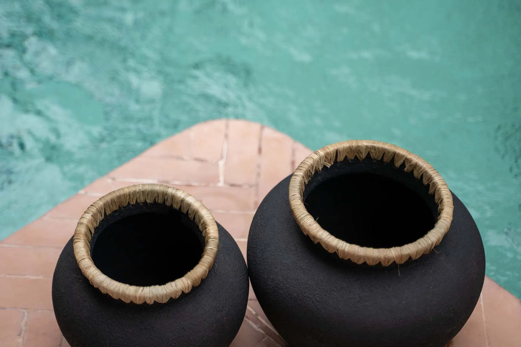 Le vase Styly - Noir Naturel - L