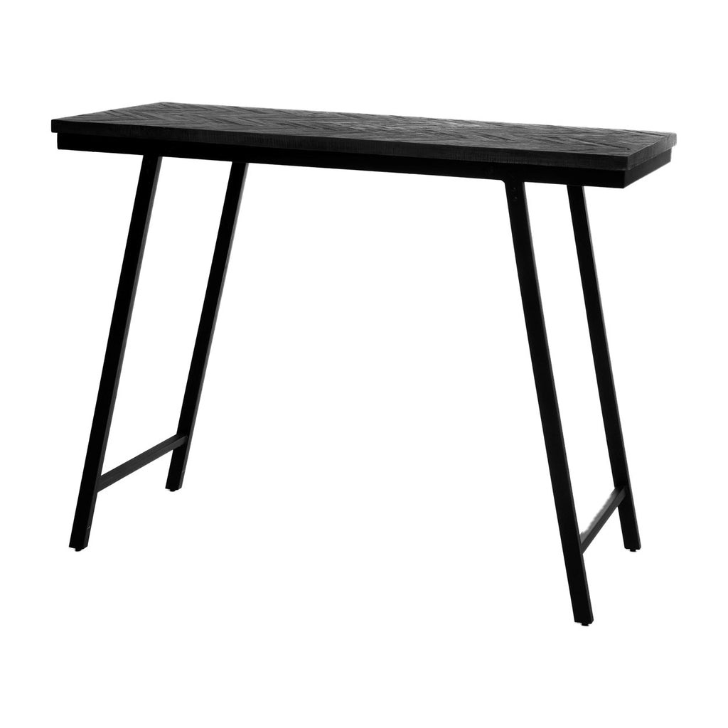 La table haute à chevrons - Noire - 140cm