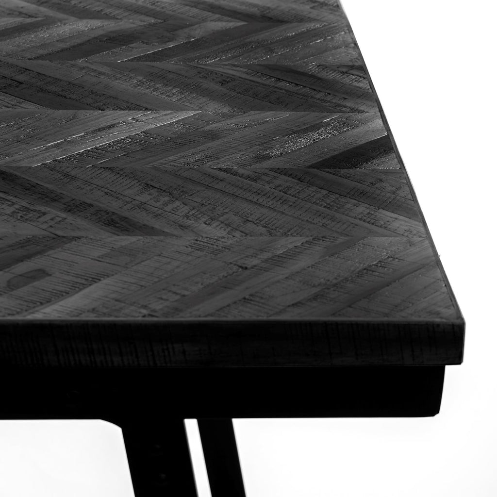 La table haute à chevrons - Noire - 140cm