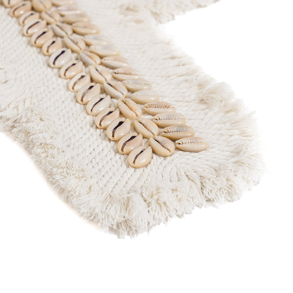 La croix en macramé - Blanc