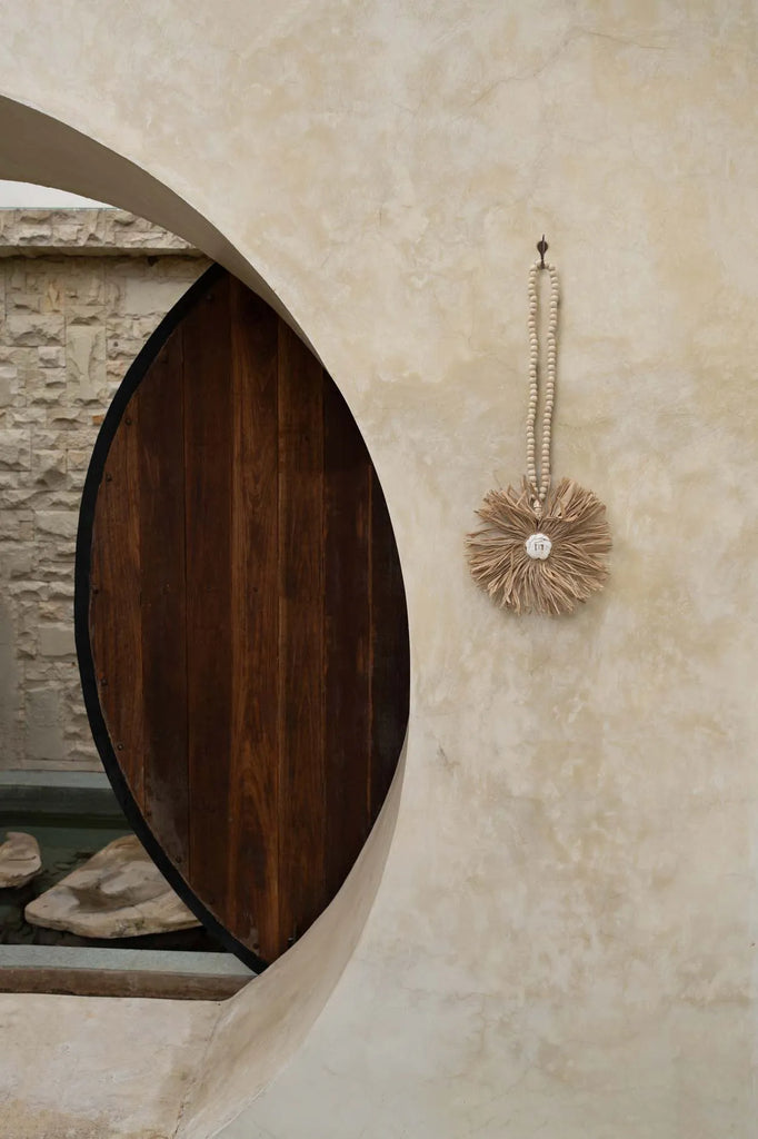 Le pompon en raphia Bunga - Naturel